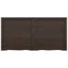 Wall Shelf Dark Brown - Solid Oak Wood | HipoMarket UK