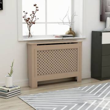 Stylish MDF Radiator Cover 112x19x81.5 cm - HipoMarket