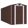 Garden Shed Dark Brown 192x523 cm | Durable Steel Storage