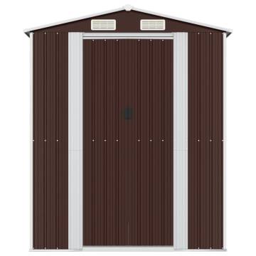 Garden Shed Dark Brown 192x523 cm | Durable Steel Storage