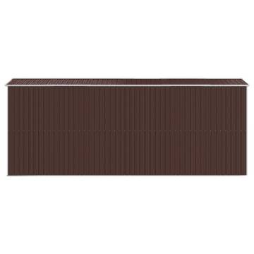 Garden Shed Dark Brown 192x523 cm | Durable Steel Storage