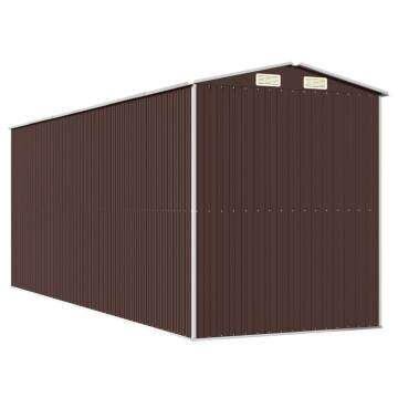 Garden Shed Dark Brown 192x523 cm | Durable Steel Storage