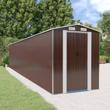 Durable Dark Brown Garden Shed - 192x102x223 cm