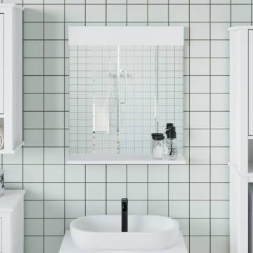 Bathroom Mirror with Shelf BERG White - 60x12x70 cm