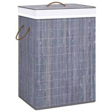 Bamboo Laundry Basket Grey 72 L - Stylish Organization