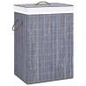 Bamboo Laundry Basket Grey 72 L Colour grey Size 40 x 30 x 60 cm Quantity in Package 1 