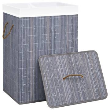 Bamboo Laundry Basket Grey 72 L - Stylish Organization