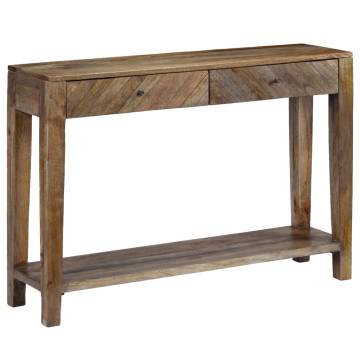 Solid Mango Wood Console Table – Rustic Charm | HipoMarket