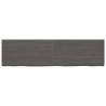 Dark Brown Solid Wood Bathroom Countertop – 220x60 cm