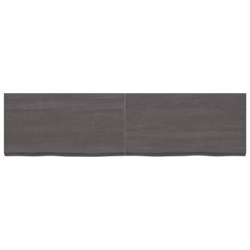 Wall Shelf Dark Brown - Solid Oak | Hipomarket UK