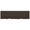 Wall Shelf Dark Brown - Solid Oak | Hipomarket UK