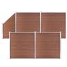 WPC Fence Set 4 Square + 1 Slanted 792x186 cm Brown Colour brown Quantity in Package 1 Model 4 sections + 1 slanted section 