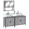 3 Piece Bathroom Furniture Set Grey Sonoma Engineered Wood Colour grey sonoma Number of 1 Number of Pieces 