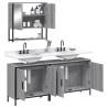 3 Piece Bathroom Furniture Set - Grey Sonoma Engineered Wood