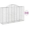 Arched Gabion Baskets - 30 pcs | Galvanised Iron (200x50x120/140 cm)