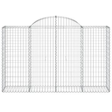 Arched Gabion Baskets - 30 pcs | Galvanised Iron (200x50x120/140 cm)