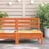 Garden Sofa Armless Wax Brown Solid Pine - Durable & Stylish