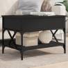 Coffee Table Black 70x50x50 cm Engineered Wood and Metal Colour black Quantity in Package 1 Length 70 cm 