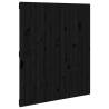 Elegant Black Wall Headboard - Solid Pine 95.5x3x110 cm