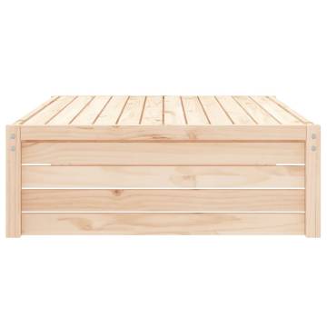 Garden Footstool 120x80 cm - Solid Wood Pine | Hipo Market