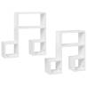 Stylish High Gloss White Wall Shelf - 2 pcs | HipoMarket