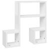 Stylish High Gloss White Wall Shelf - 2 pcs | HipoMarket