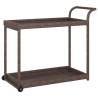 Brown Bar Cart 100x45x83 cm | Stylish Poly Rattan & Wheels