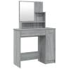 Stylish Grey Sonoma Dressing Table with Mirror - 86.5x35x136 cm