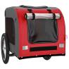 Durable Pet Bike Trailer - Red & Grey Oxford Fabric | HipoMarket