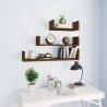 Wall Display Shelves 3 pcs Brown Oak Engineered Wood Colour brown oak Size 60 x 15 x 10 cm Quantity in Package 3 Number of Pieces 1 