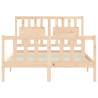 Solid Wood Bed Frame with Headboard 120x200 cm | HipoMarket