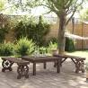 Garden Benches 2 pcs Solid Wood Fir - Cosy Outdoor Seating