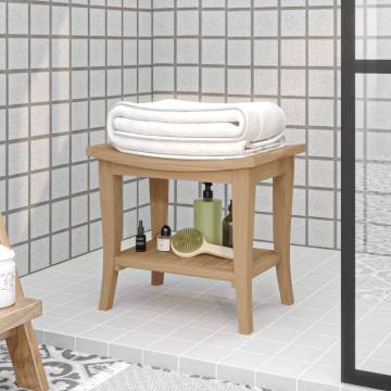 Bathroom Side Table - Solid Teak 50x35x45 cm | HipoMarket