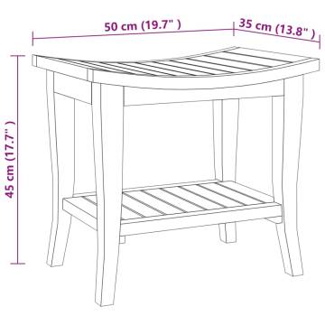 Bathroom Side Table - Solid Teak 50x35x45 cm | HipoMarket