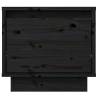 Black Solid Wood Pine Bedside Cabinet - Stylish & Durable