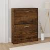 Shoe Cabinet Smoked Oak 59x17x81 cm Engineered Wood Colour smoked oak Quantity in Package 1 Height 81 cm Number of 