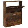 Shoe Cabinet Smoked Oak - Stylish Storage Solution | HipoMarket