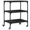 Stylish Kitchen Trolley Black 60x41x76 cm | Hipomarket UK