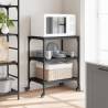 Stylish Kitchen Trolley Black 60x41x76 cm | Hipomarket UK