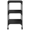 Stylish Kitchen Trolley Black 60x41x76 cm | Hipomarket UK