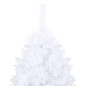 210 cm Pre-lit White Xmas Tree with Ball Set – Hipomarket