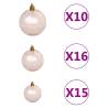 210 cm Pre-lit White Xmas Tree with Ball Set – Hipomarket