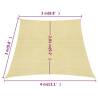 Sunshade Sail 160 g/m² Beige 3x4 m - Outdoor Shelter