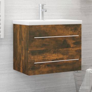 Sink Cabinet Smoked Oak - Stylish 60x38.5 cm Bathroom Storage