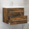 Sink Cabinet Smoked Oak - Stylish 60x38.5 cm Bathroom Storage