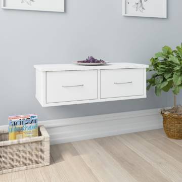 Wall-mounted Drawer Shelf White - 60x26x18.5 cm | Hipomarket