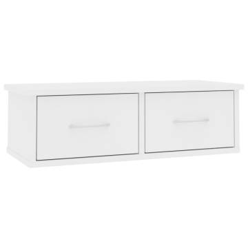 Wall-mounted Drawer Shelf White - 60x26x18.5 cm | Hipomarket