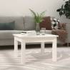 Elegant White Coffee Table 45x45 cm - Solid Pine Wood