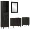 4 Piece Bathroom Cabinet Set - Solid Wood Mango - Stylish Storage