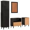 4 Piece Bathroom Cabinet Set - Solid Wood Mango - Stylish Storage